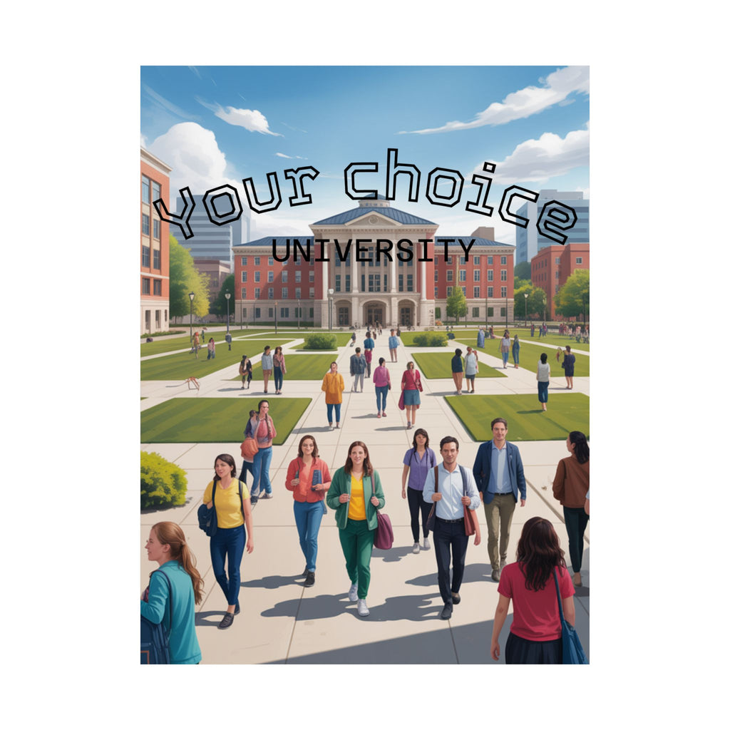 University Campus Matte Poster — “Your Choice University”