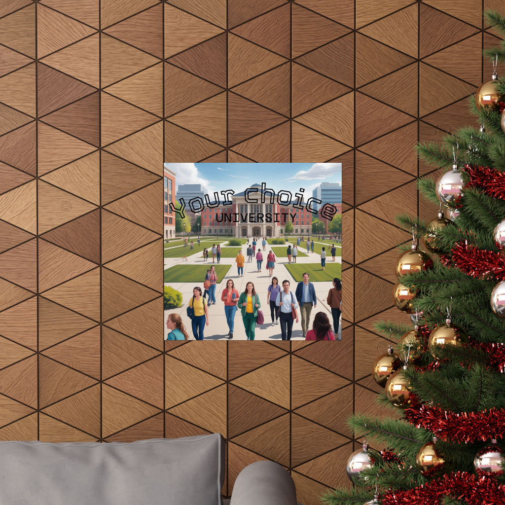 University Campus Matte Poster — “Your Choice University”