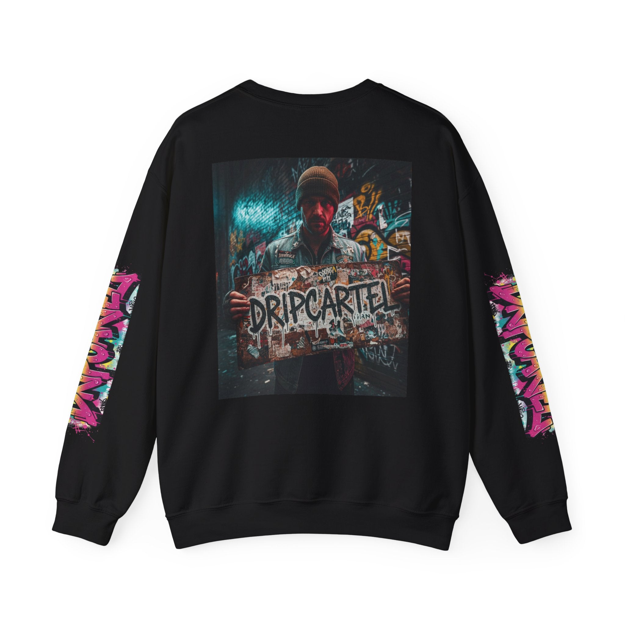 Crewneck Sweatshirt — Urban Graffiti 'DRIPCARTEL' Streetwear
