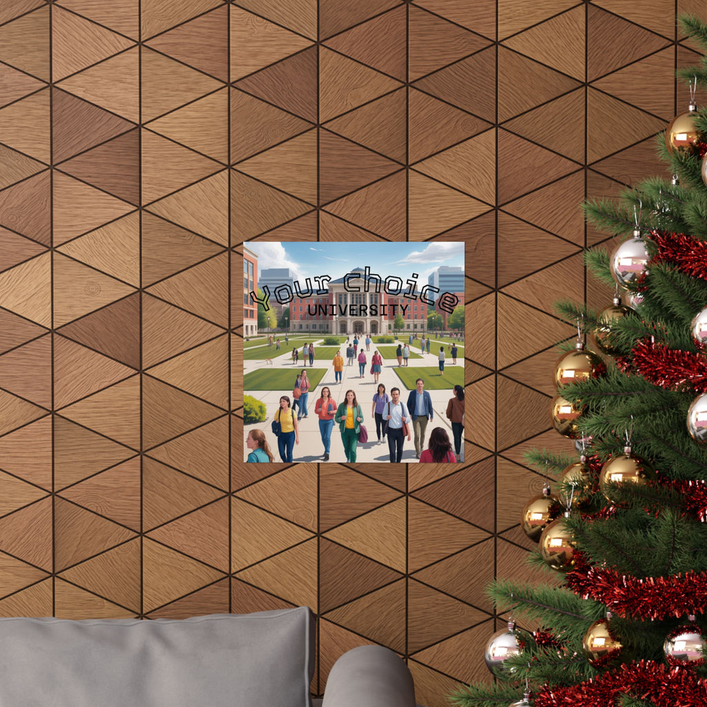 University Campus Matte Poster — “Your Choice University”