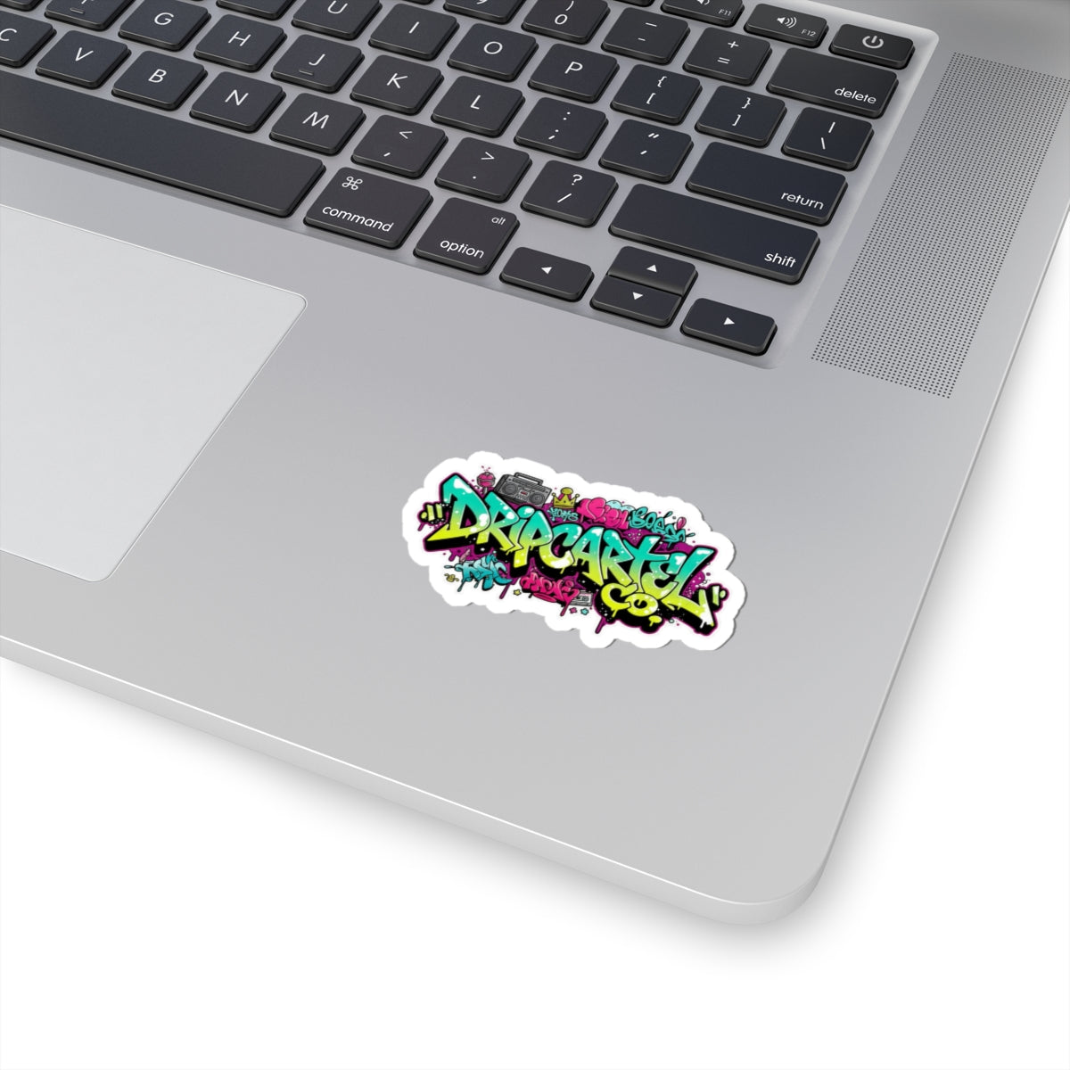 Graffiti Logo Kiss-Cut Sticker — Colorful Drip Cartel Co. Laptop Decal