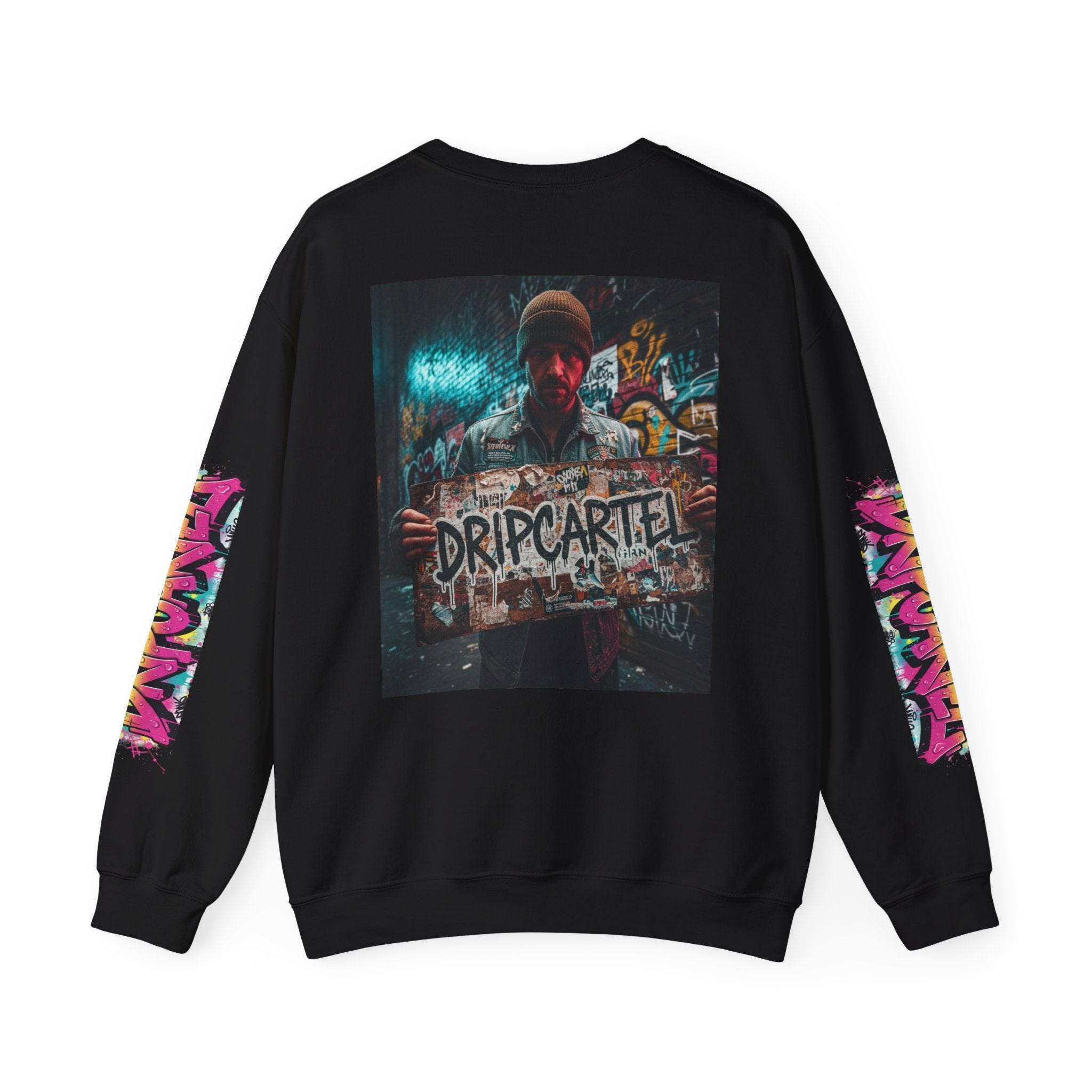 Crewneck Sweatshirt — Urban Graffiti 'DRIPCARTEL' Streetwear