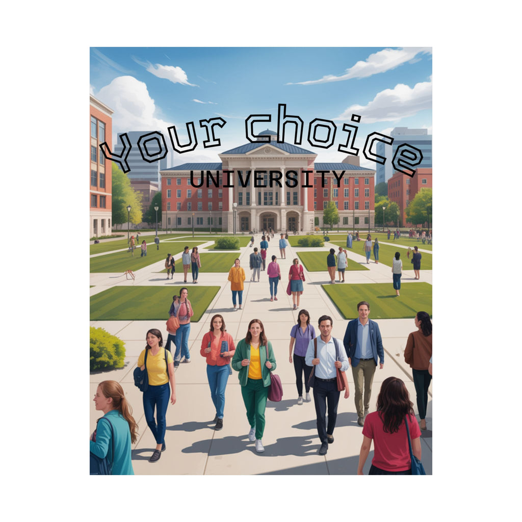 University Campus Matte Poster — “Your Choice University”
