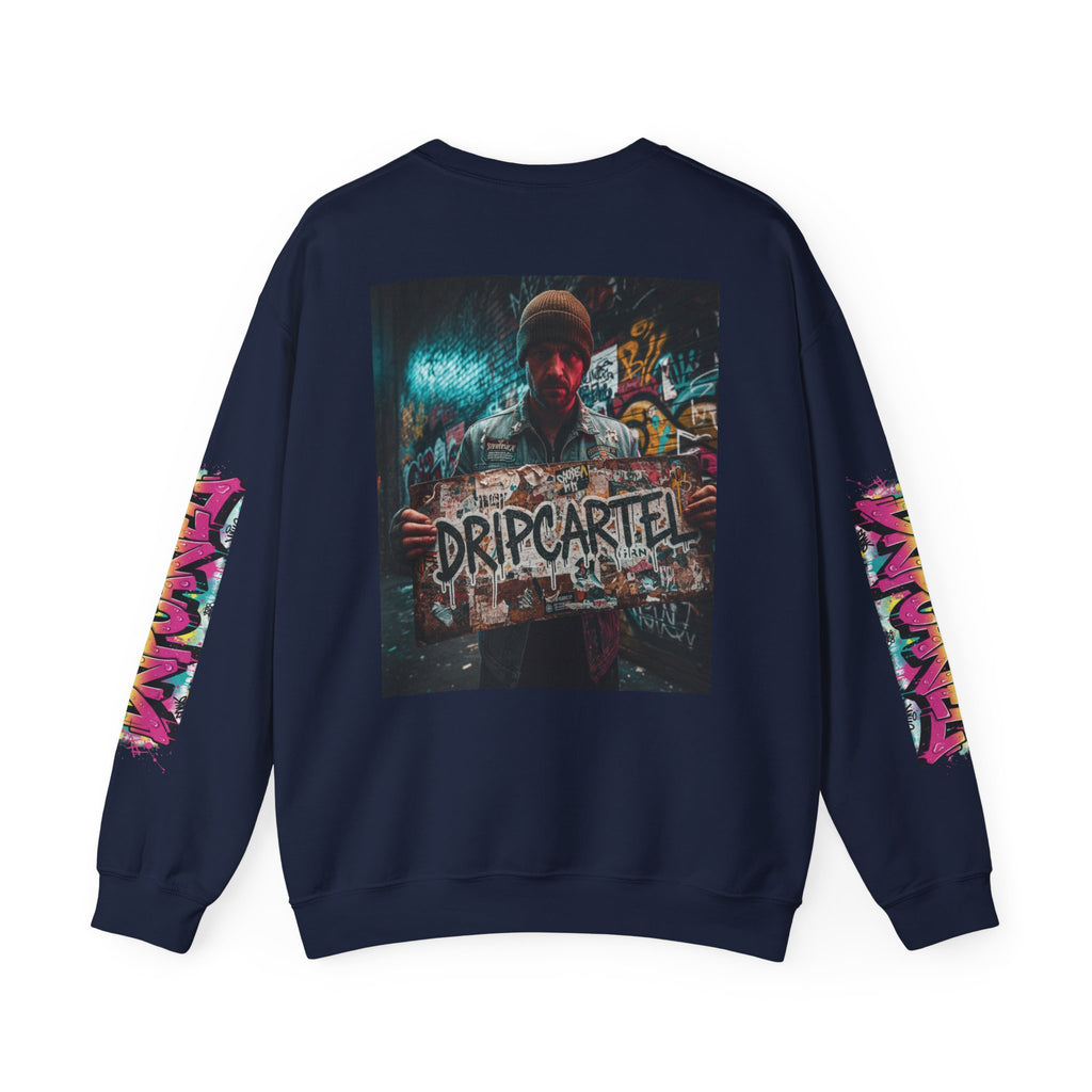 Crewneck Sweatshirt — Urban Graffiti 'DRIPCARTEL' Streetwear