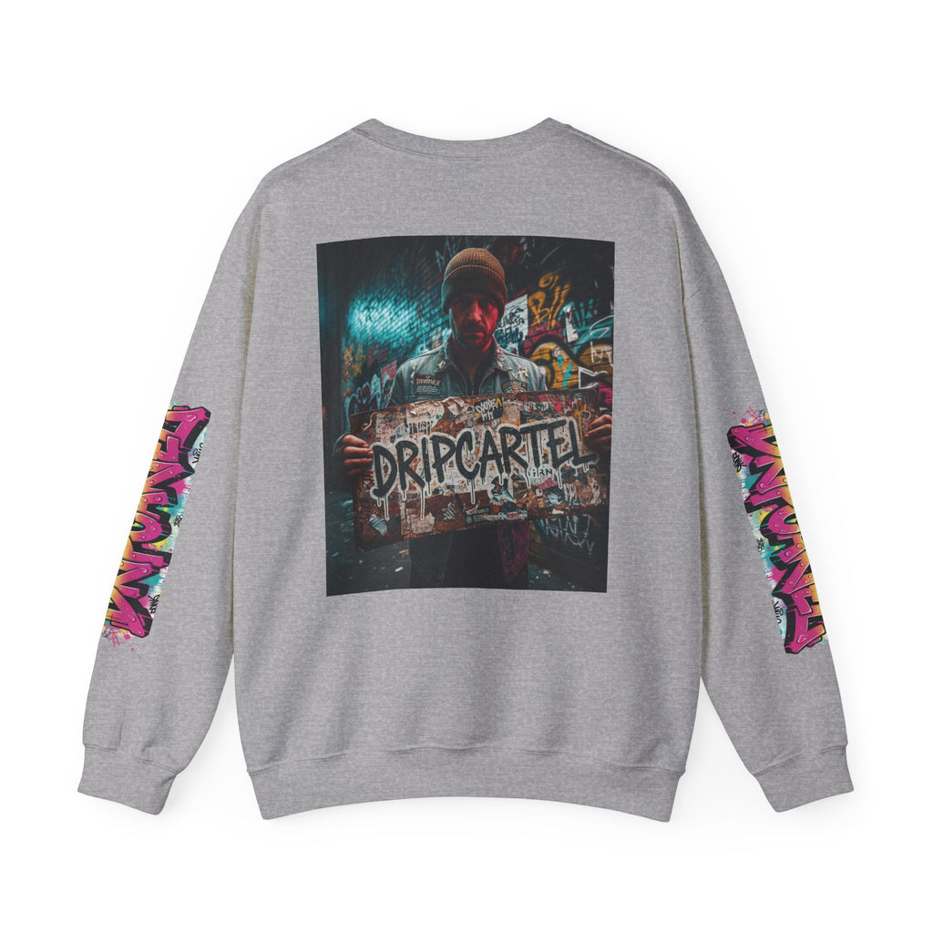 Crewneck Sweatshirt — Urban Graffiti 'DRIPCARTEL' Streetwear