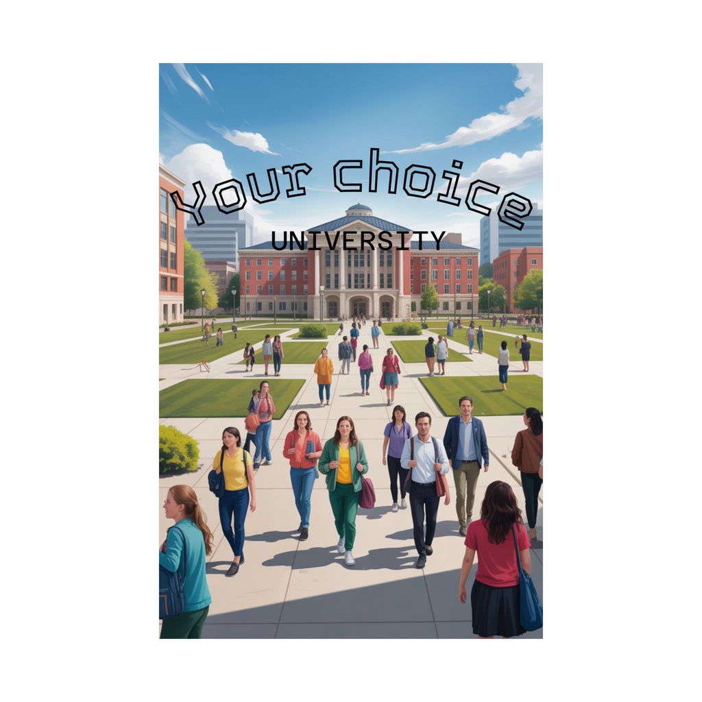 University Campus Matte Poster — “Your Choice University”