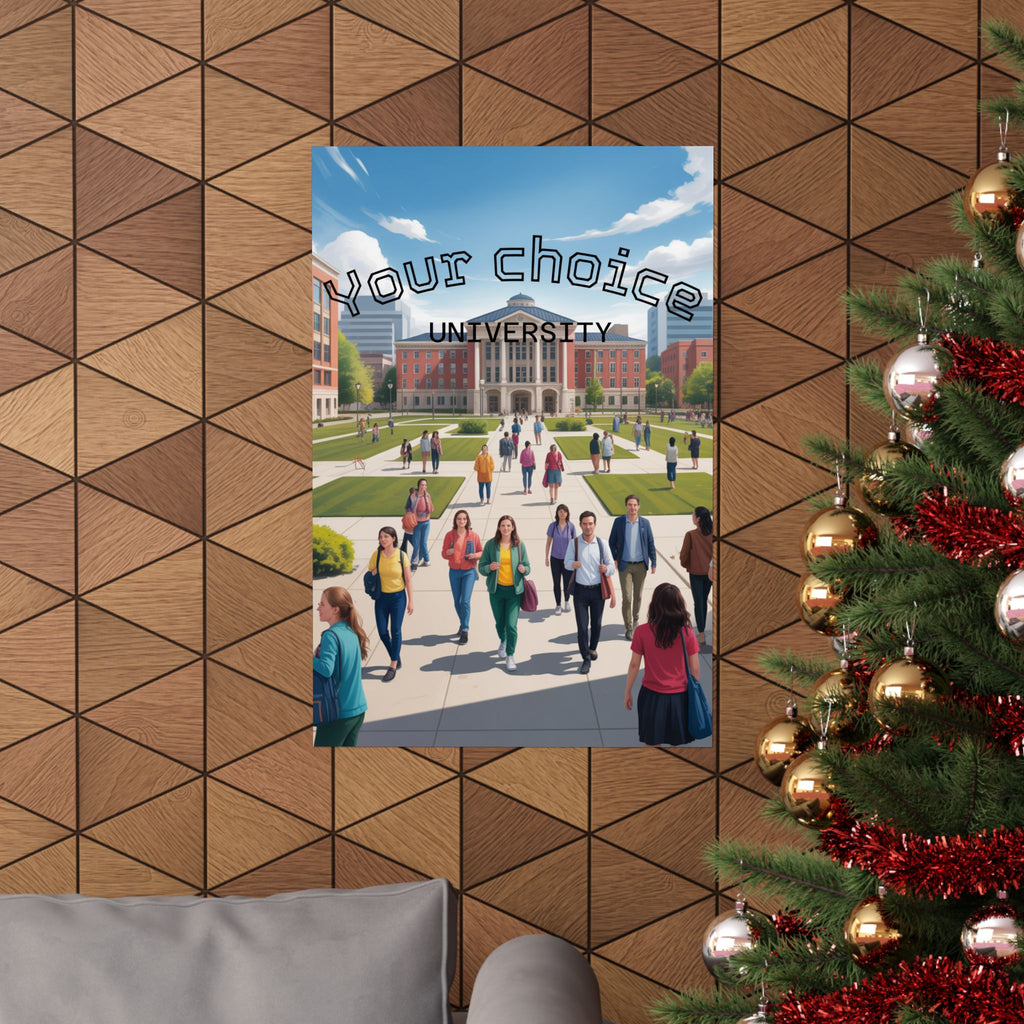 University Campus Matte Poster — “Your Choice University”
