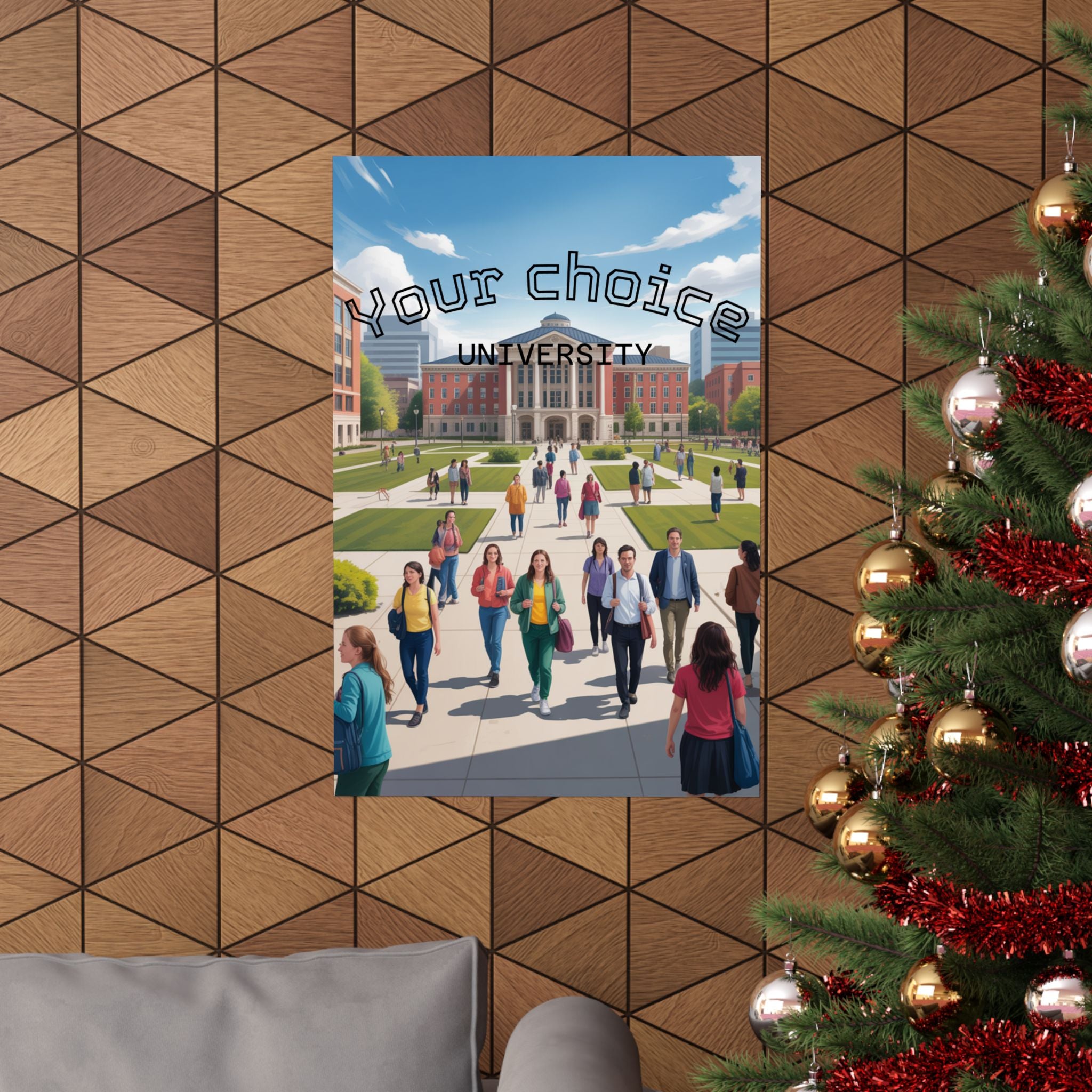 University Campus Matte Poster — “Your Choice University”